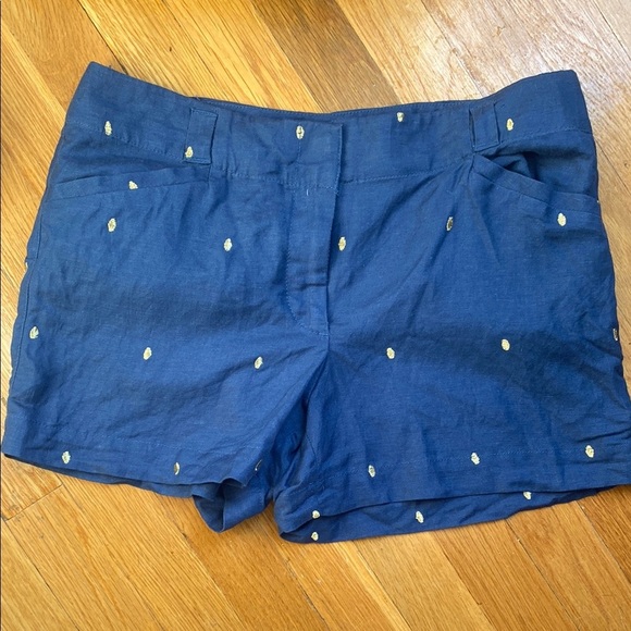LOFT Blue and Gold Bermudas with Subtle Elegance - Picture 1 of 3